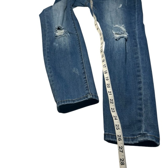 Judy Blue Distressed Blue Ankle Jeans - Picture 12 of 14